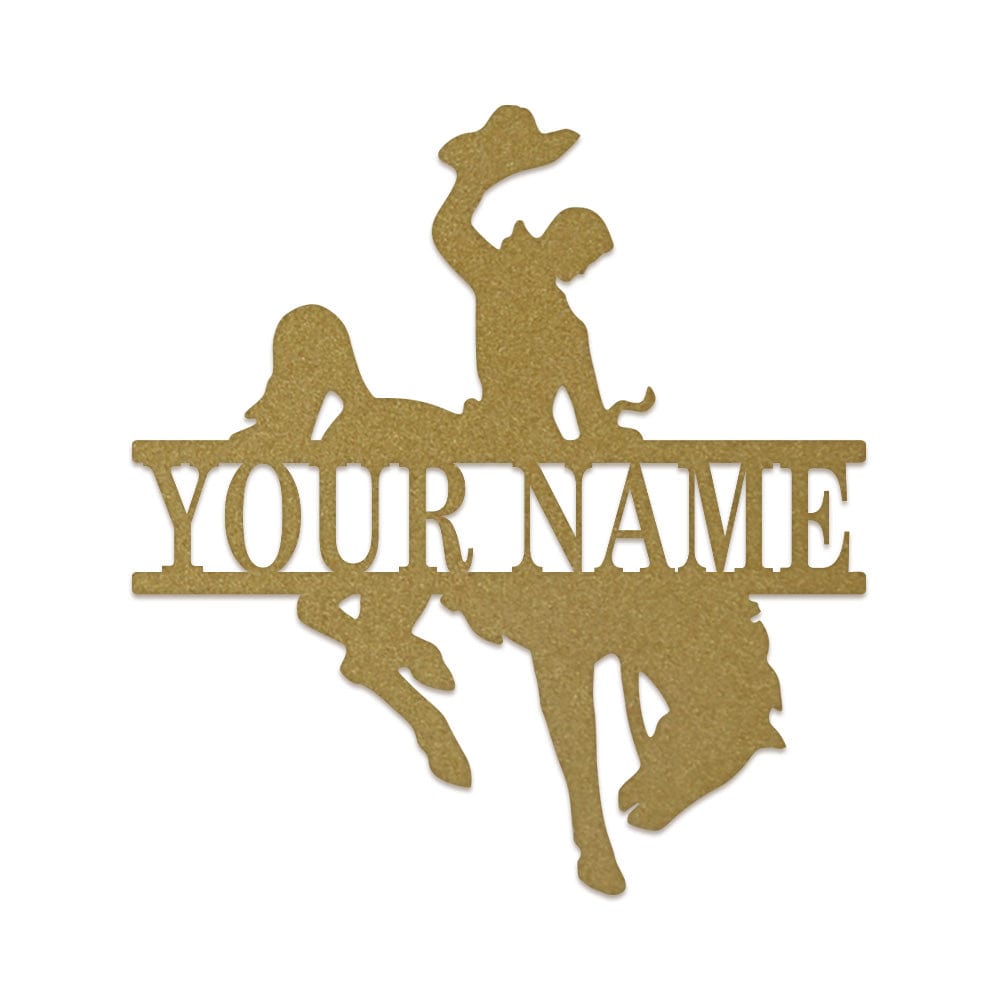Cowboy Split Bucking Bronco Monogram