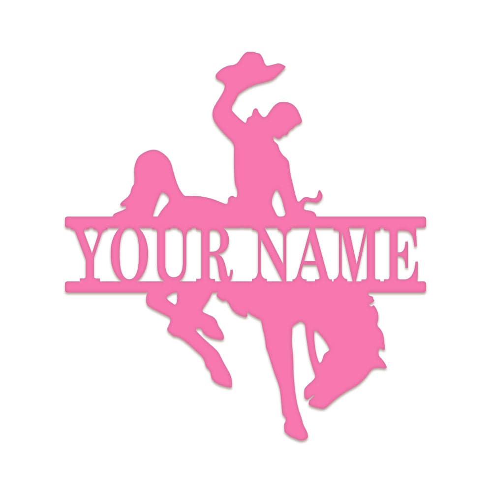 Cowboy Split Bucking Bronco Monogram