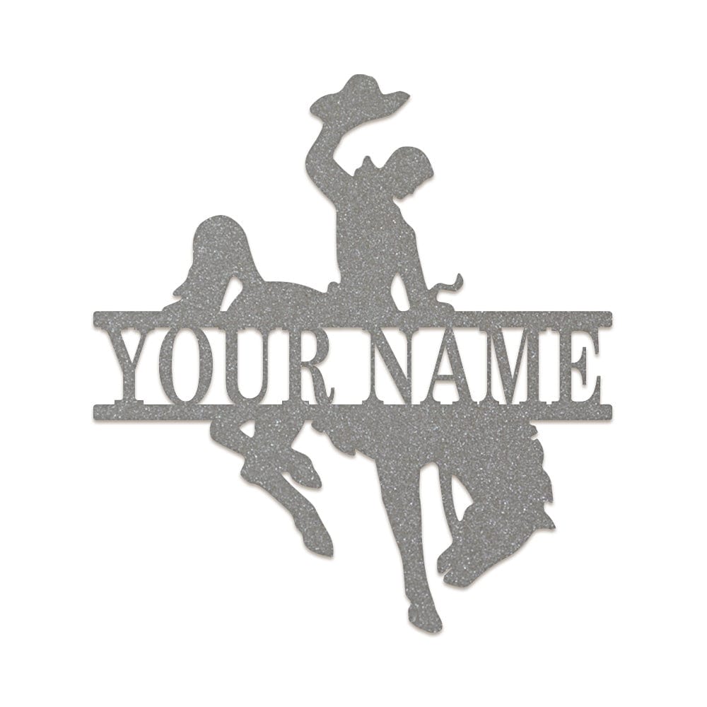 Cowboy Split Bucking Bronco Monogram