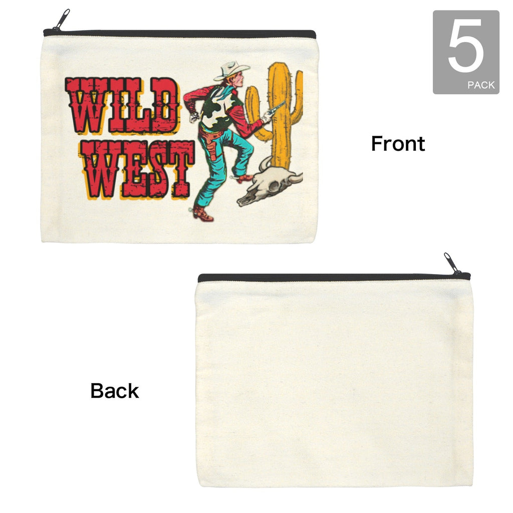 Baha Ranch Wild West Cowboy Cosmetic Bag Pack of 5