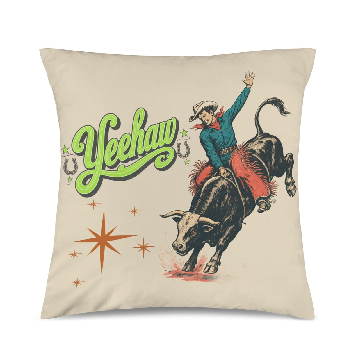 Baha Ranch The Last Roundup Yeehaw Throw Pillow Cover