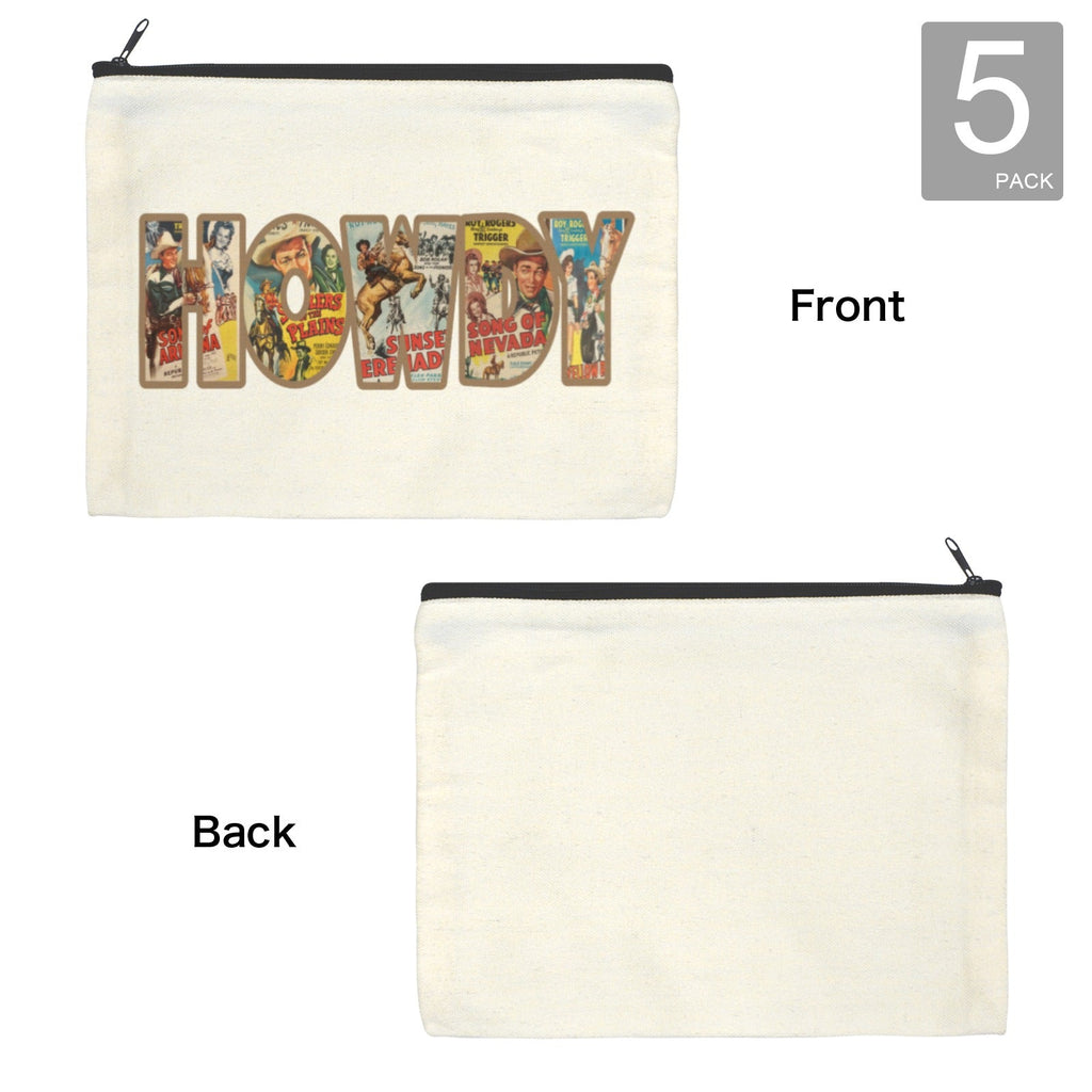 Baha Ranch Vintage Howdy Cosmetic Bag Pack of 5