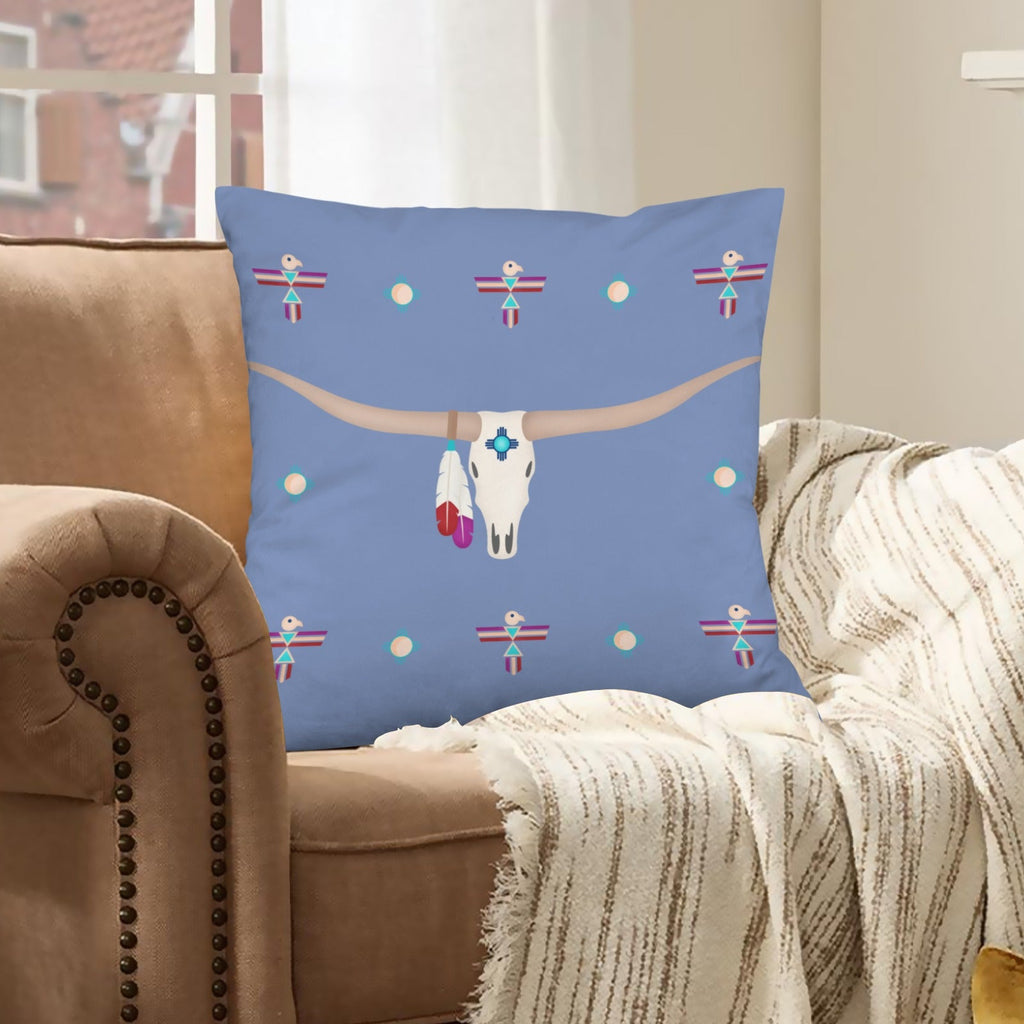 Baha Ranch Velvety Soft Southwest Longhorn Zia Pillow Cover