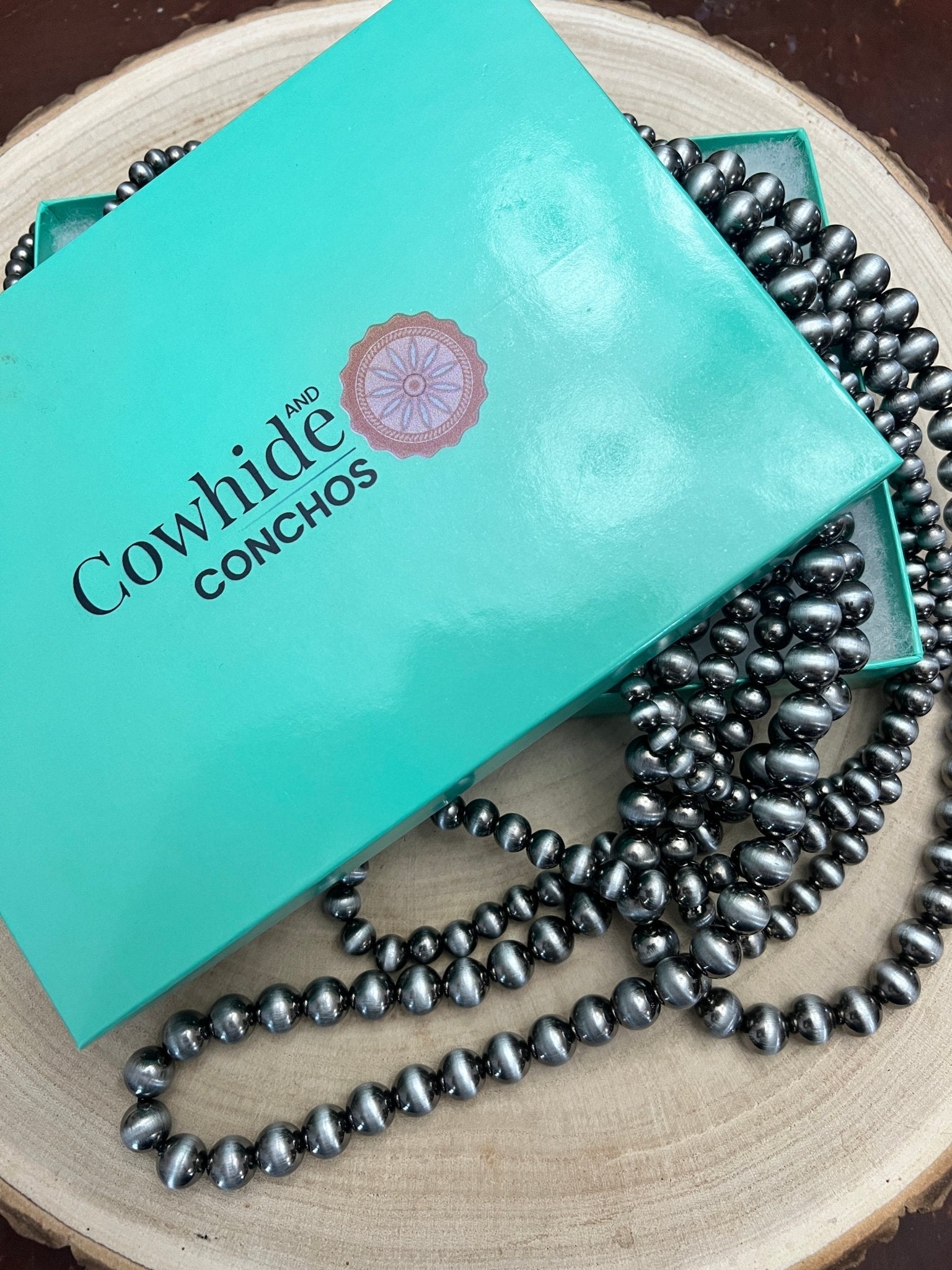 Eight Row Western Faux Sterling Pearl Statement Necklace — Single-Clasp Layered Set