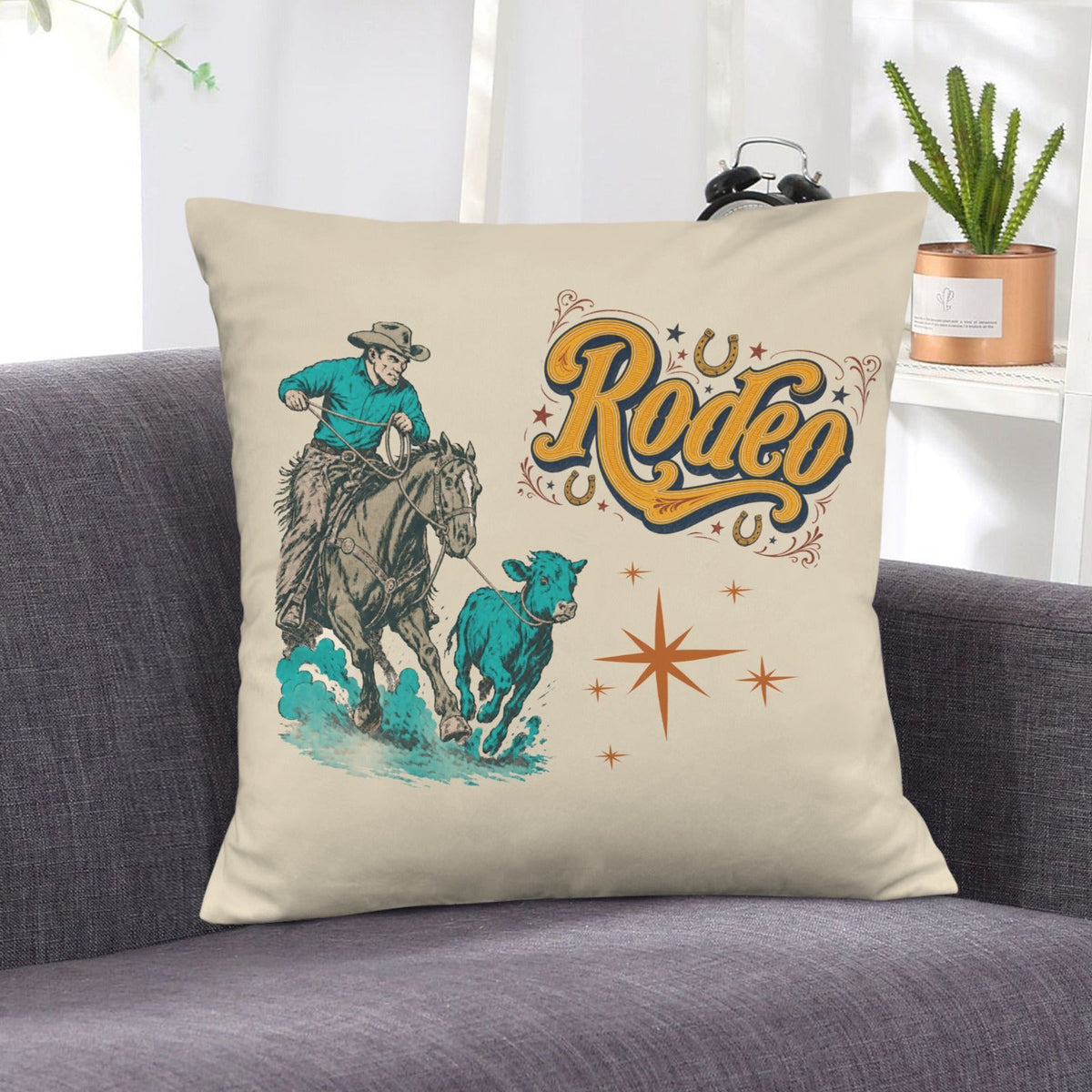 Baha Ranch The Last Roundup Throw Pillow Cover