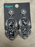 Western Faux White Buffalo Drop Earrings — Authentic Southwestern Statement