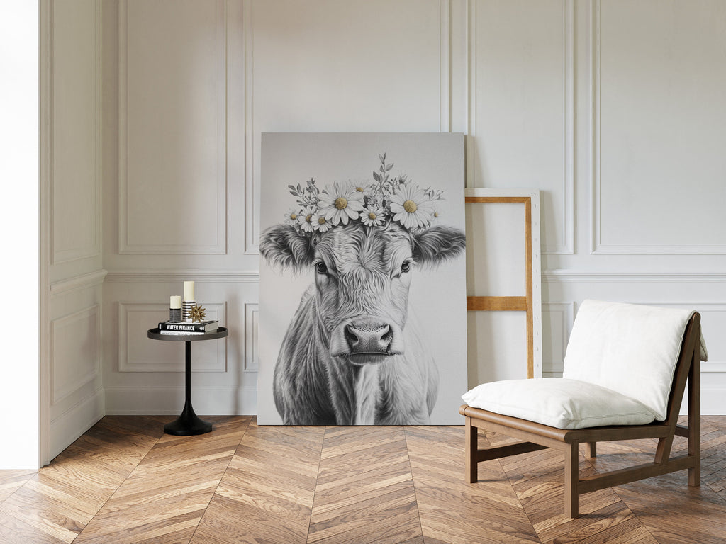 Rustic Daisy Cow