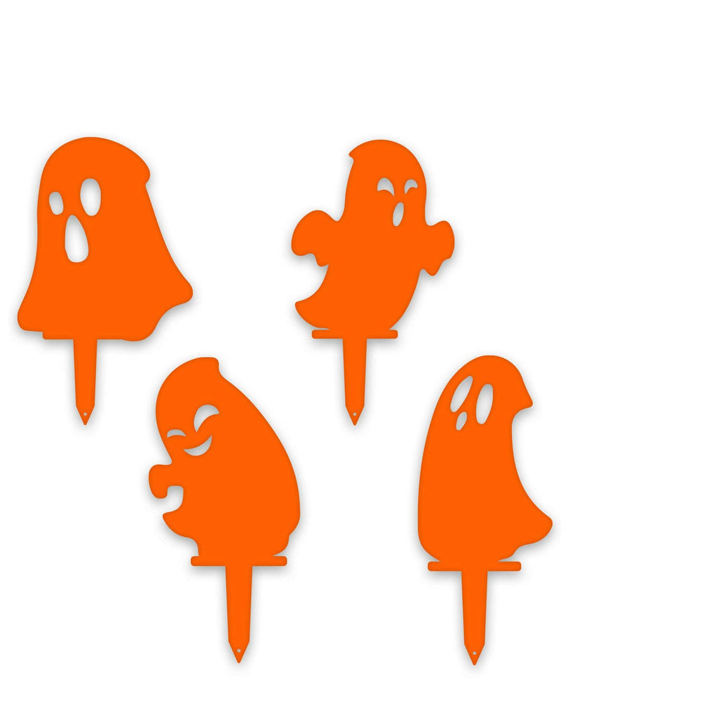 Halloween Ghost Yard Stakes – Metal Garden Decorations