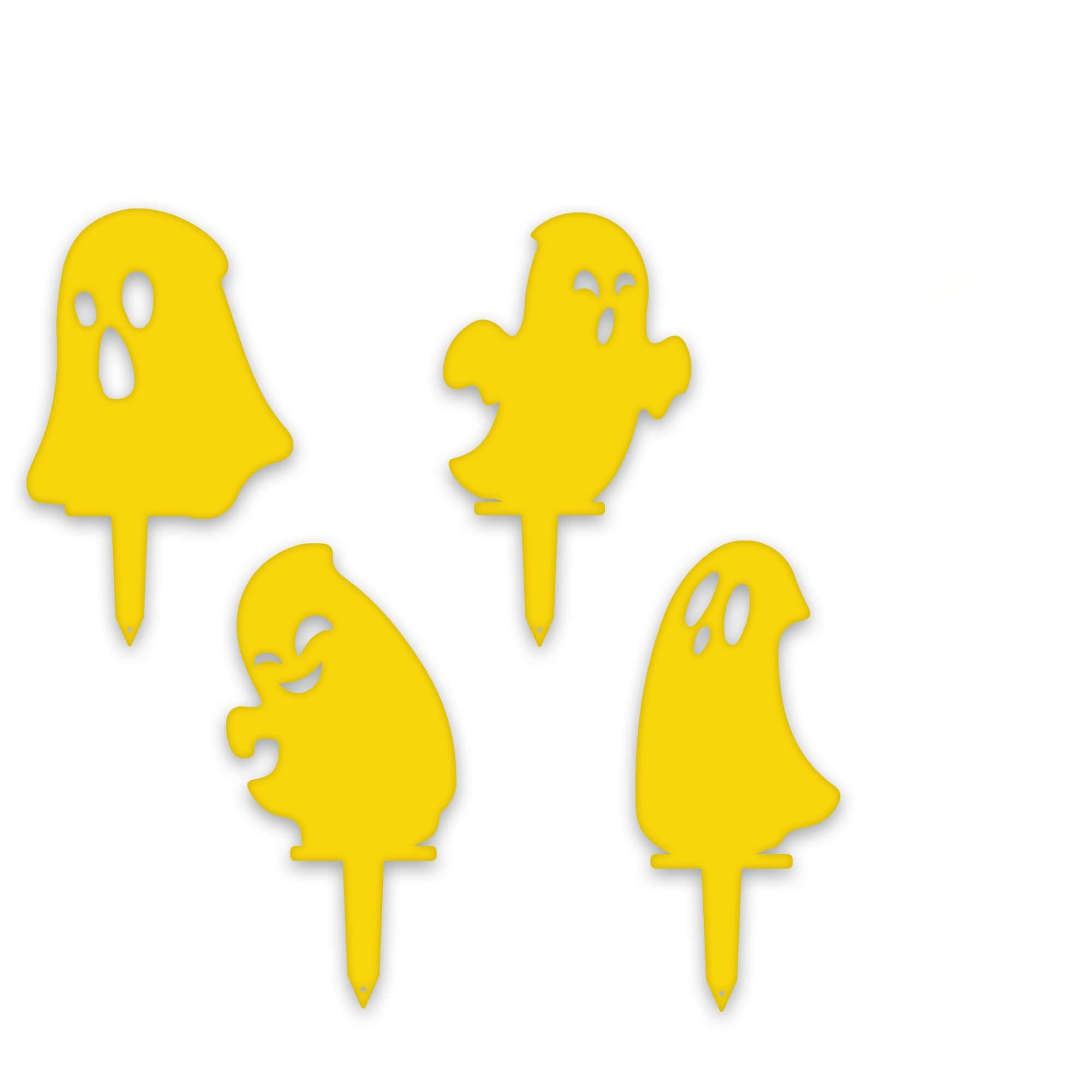 Halloween Ghost Yard Stakes – Metal Garden Decorations