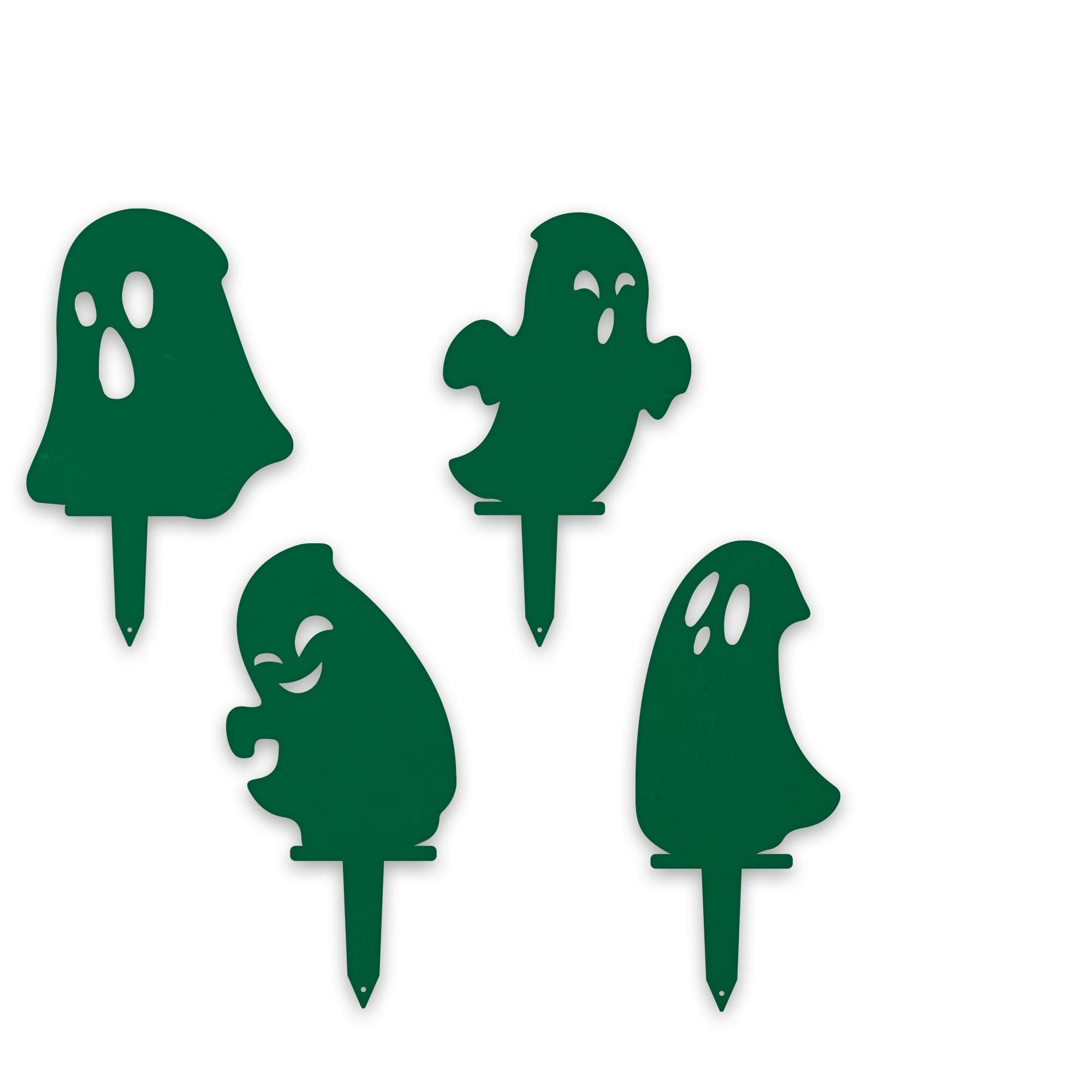 Halloween Ghost Yard Stakes – Metal Garden Decorations