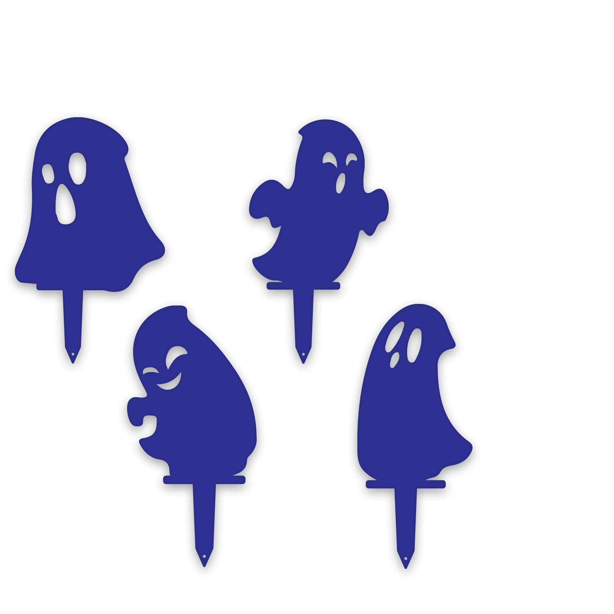 Halloween Ghost Yard Stakes – Metal Garden Decorations