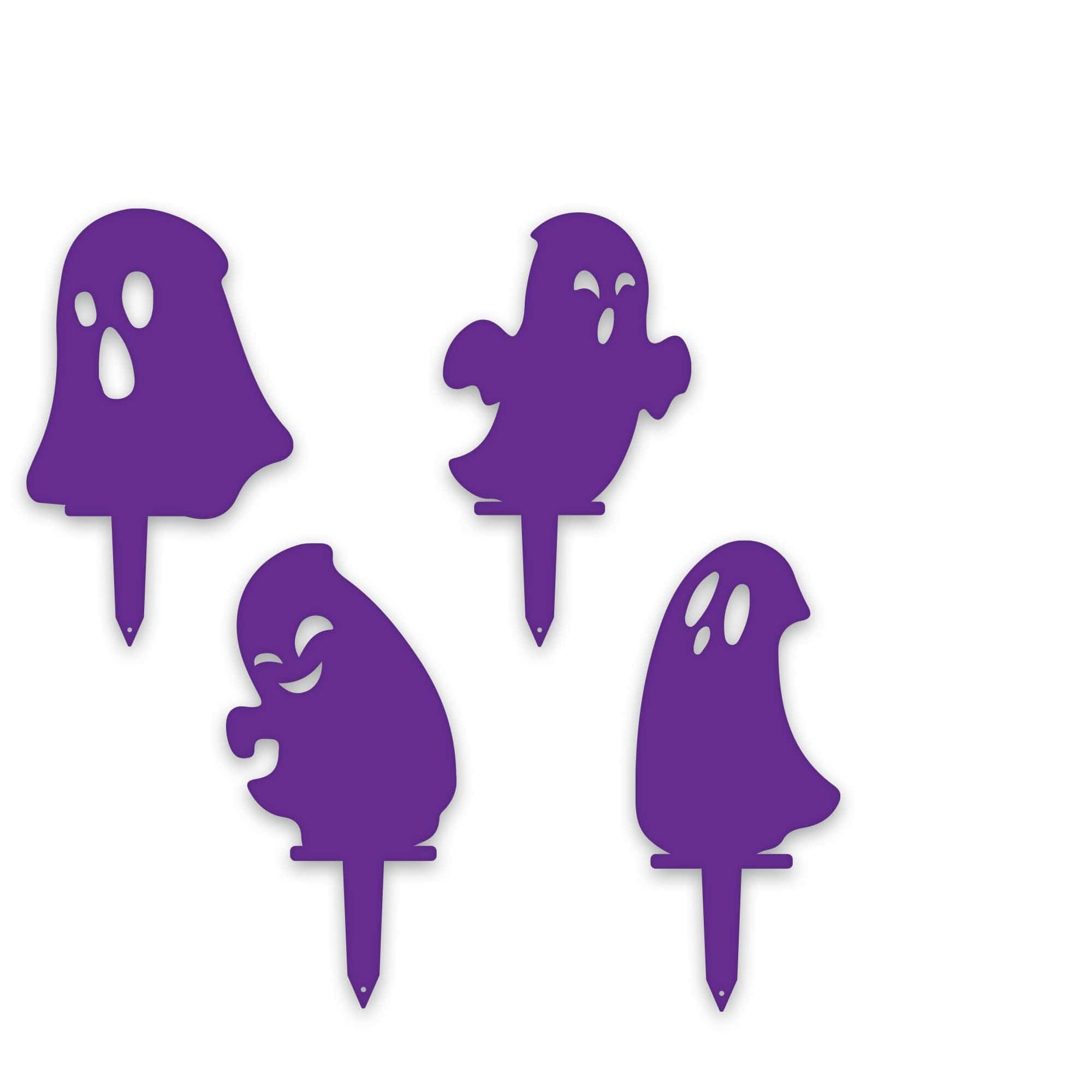 Halloween Ghost Yard Stakes – Metal Garden Decorations