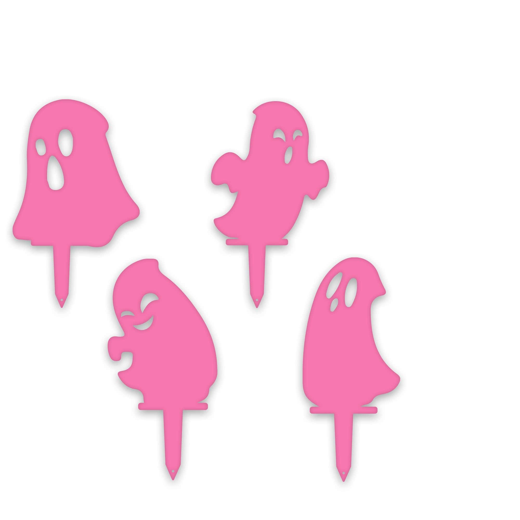 Halloween Ghost Yard Stakes – Metal Garden Decorations
