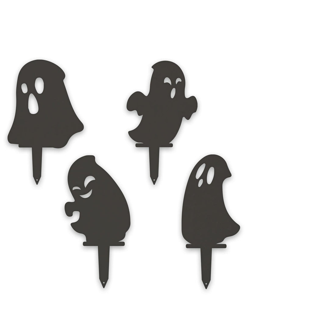 Halloween Ghost Yard Stakes – Metal Garden Decorations