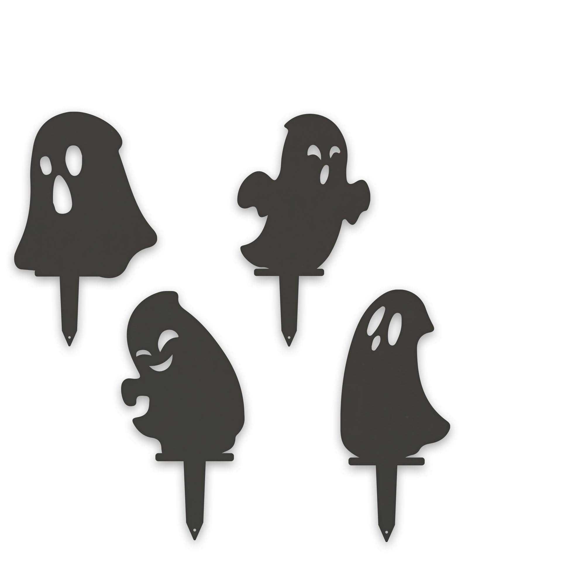 Halloween Ghost Yard Stakes – Metal Garden Decorations