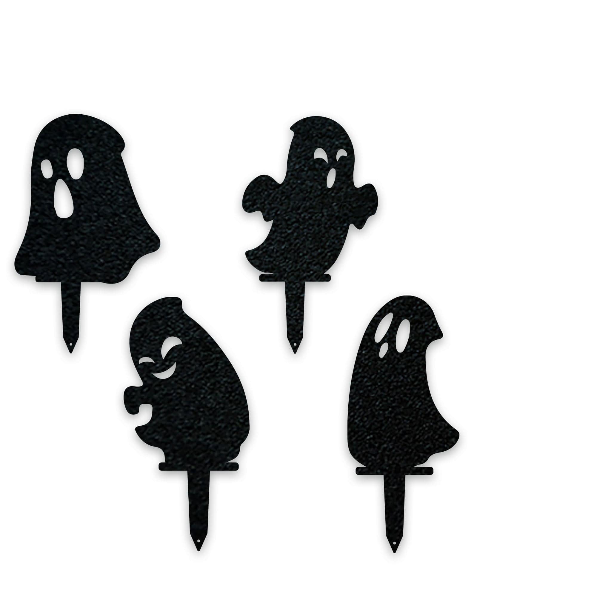 Halloween Ghost Yard Stakes – Metal Garden Decorations