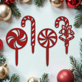 Holidays Peppermint Lollies and Candy Cane Christmas Yard Stakes