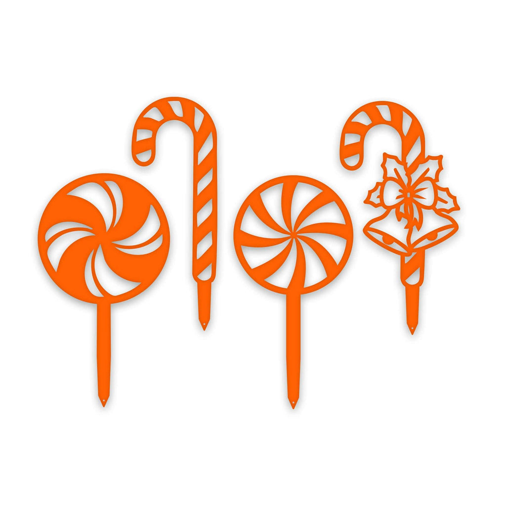 Holidays Peppermint Lollies and Candy Cane Christmas Yard Stakes