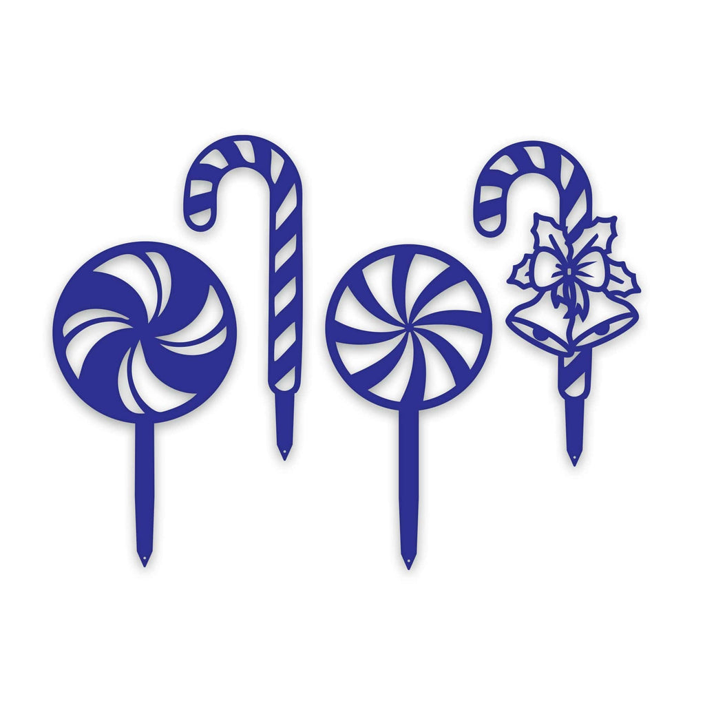 Holidays Peppermint Lollies and Candy Cane Christmas Yard Stakes