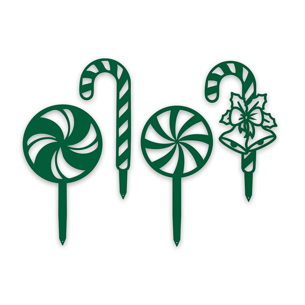 Holidays Peppermint Lollies and Candy Cane Christmas Yard Stakes