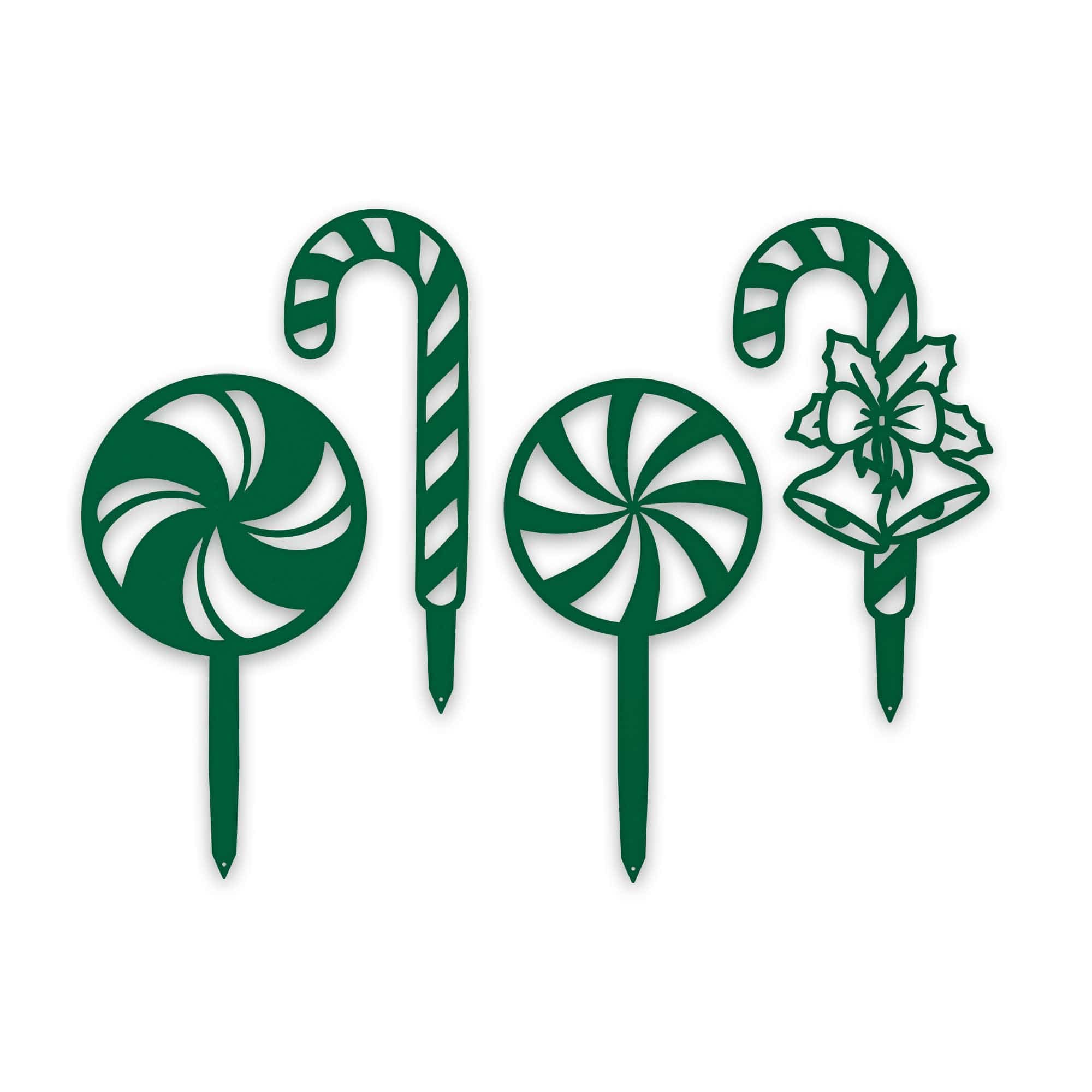 Holidays Peppermint Lollies and Candy Cane Christmas Yard Stakes