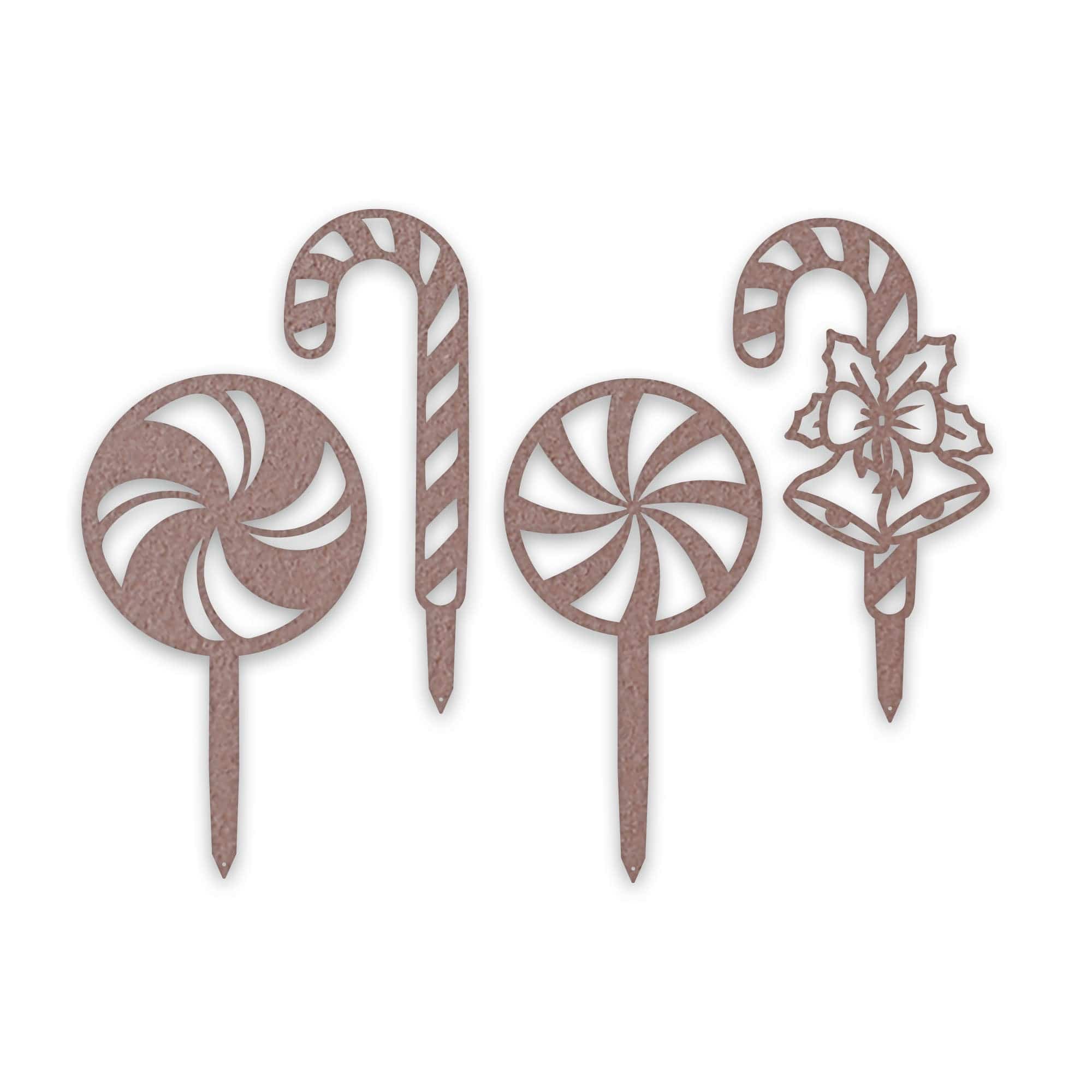 Holidays Peppermint Lollies and Candy Cane Christmas Yard Stakes