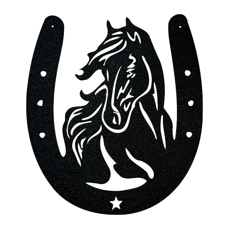 Horse Head Horseshoe Sign