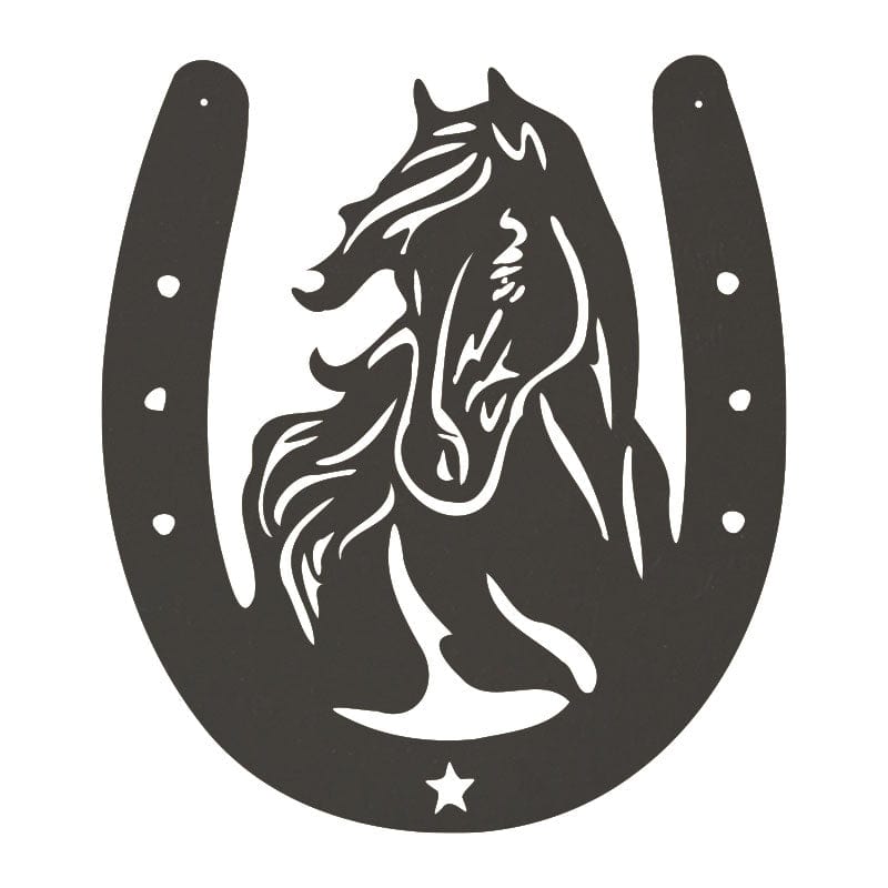 Horse Head Horseshoe Sign