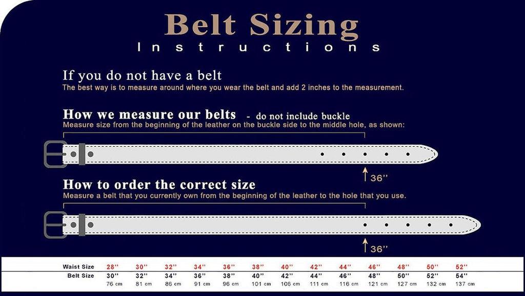 Genuine Leather Western Belt