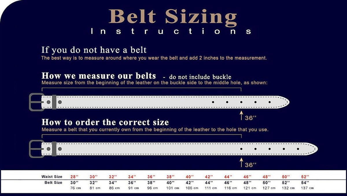 Genuine Leather Western Belt