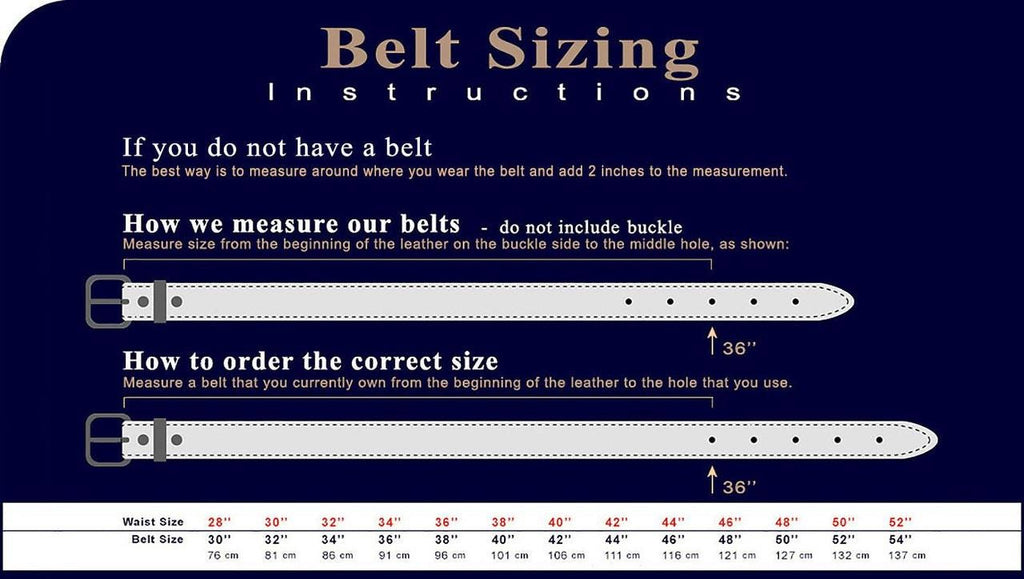 Genuine Leather Western Belt