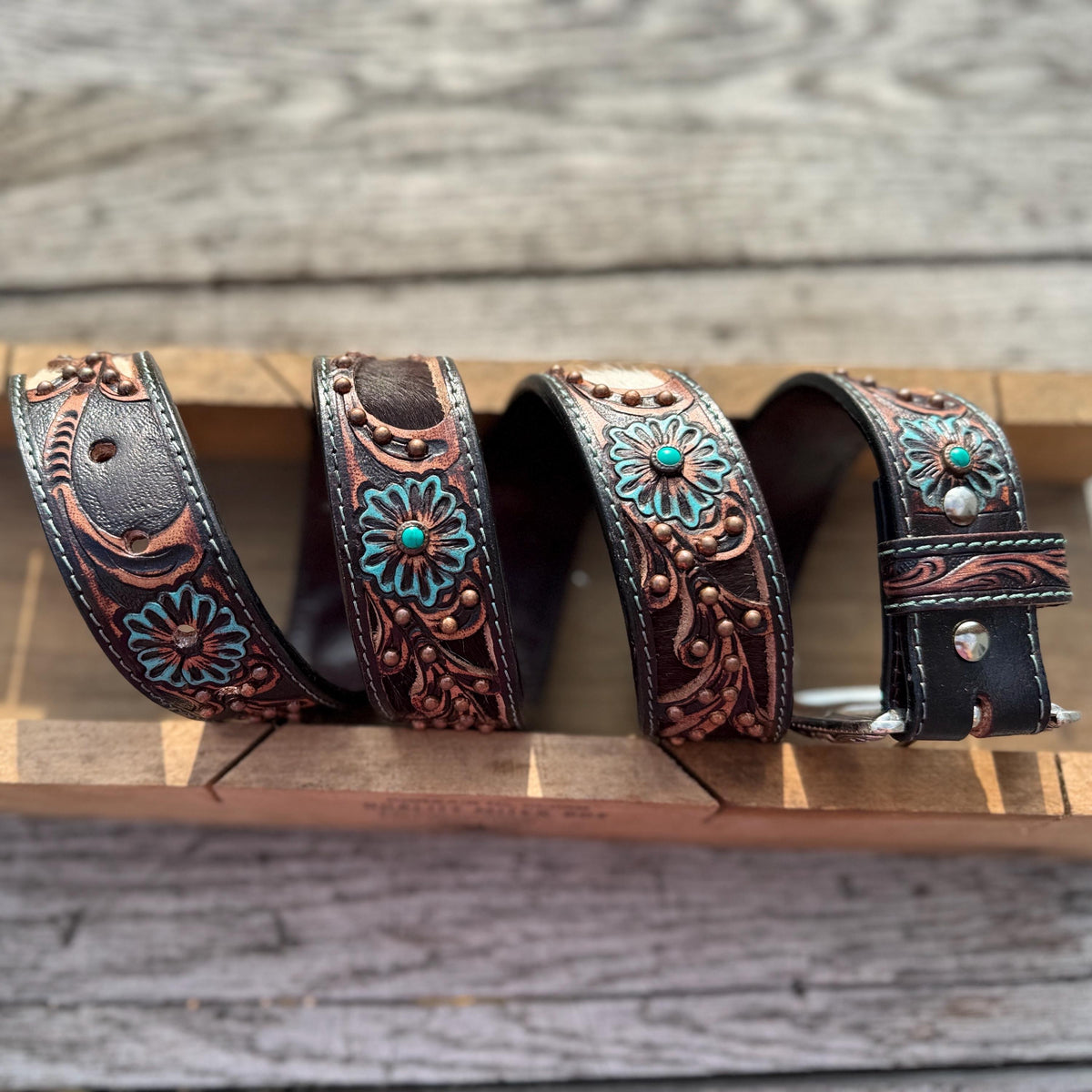 Genuine Leather Western Belt