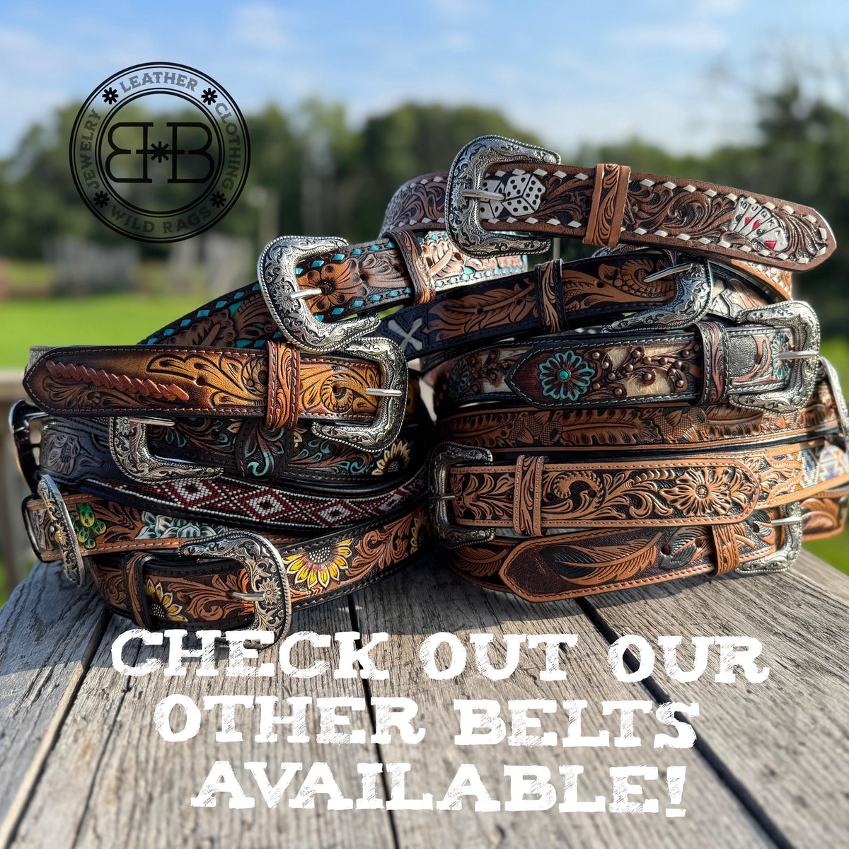 Genuine Leather Western Belt
