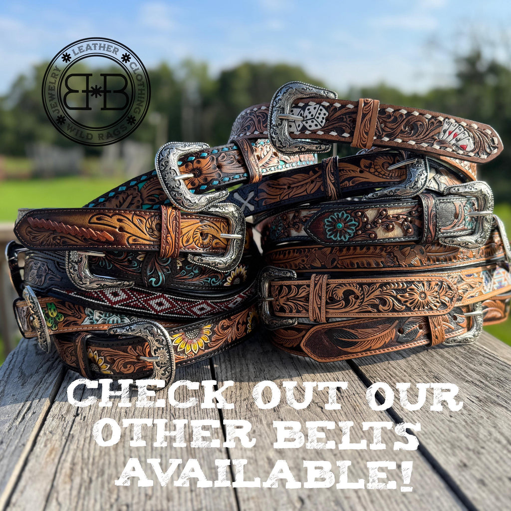 Genuine Leather Western Belt