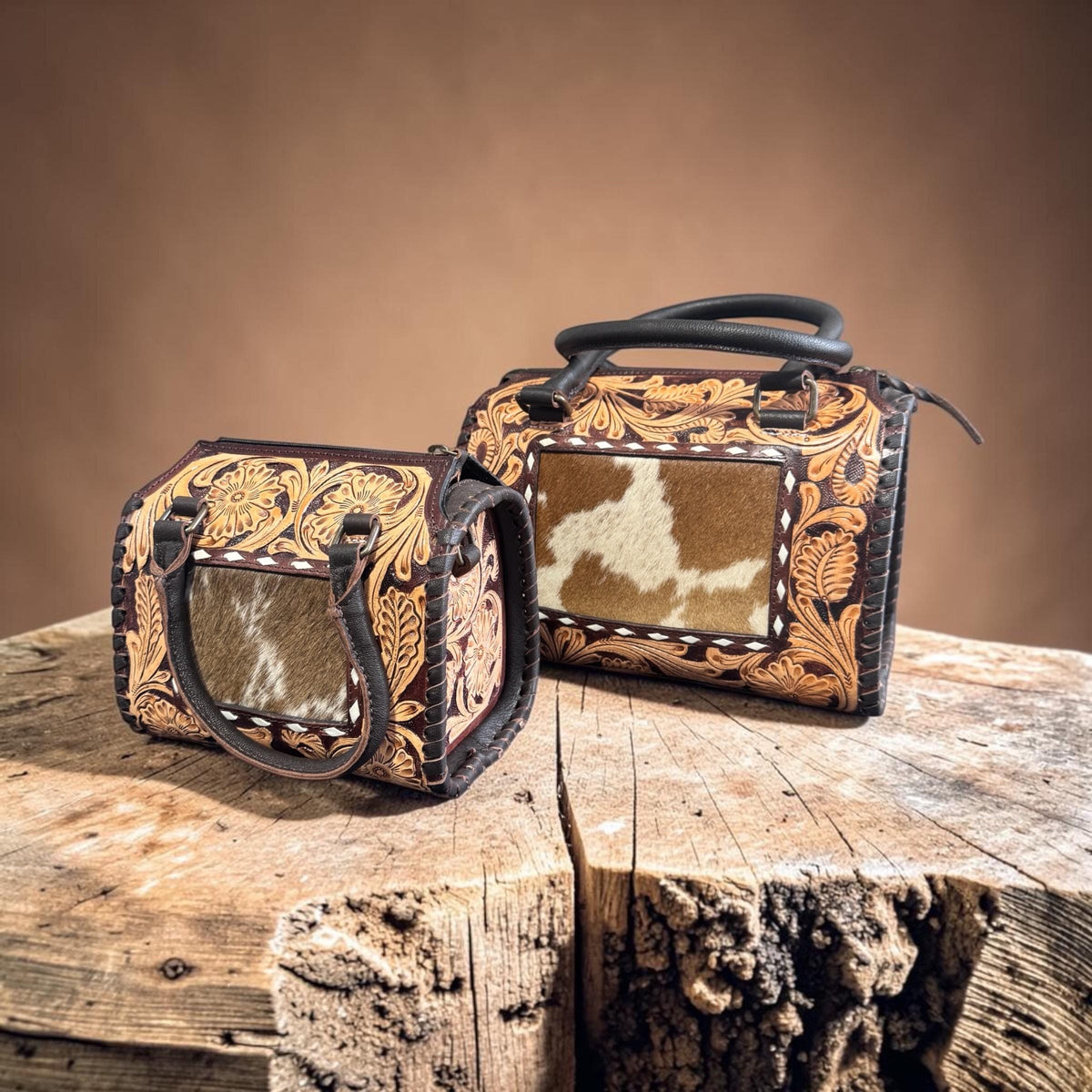 Genuine Western Leather Speedy Barrel Bag