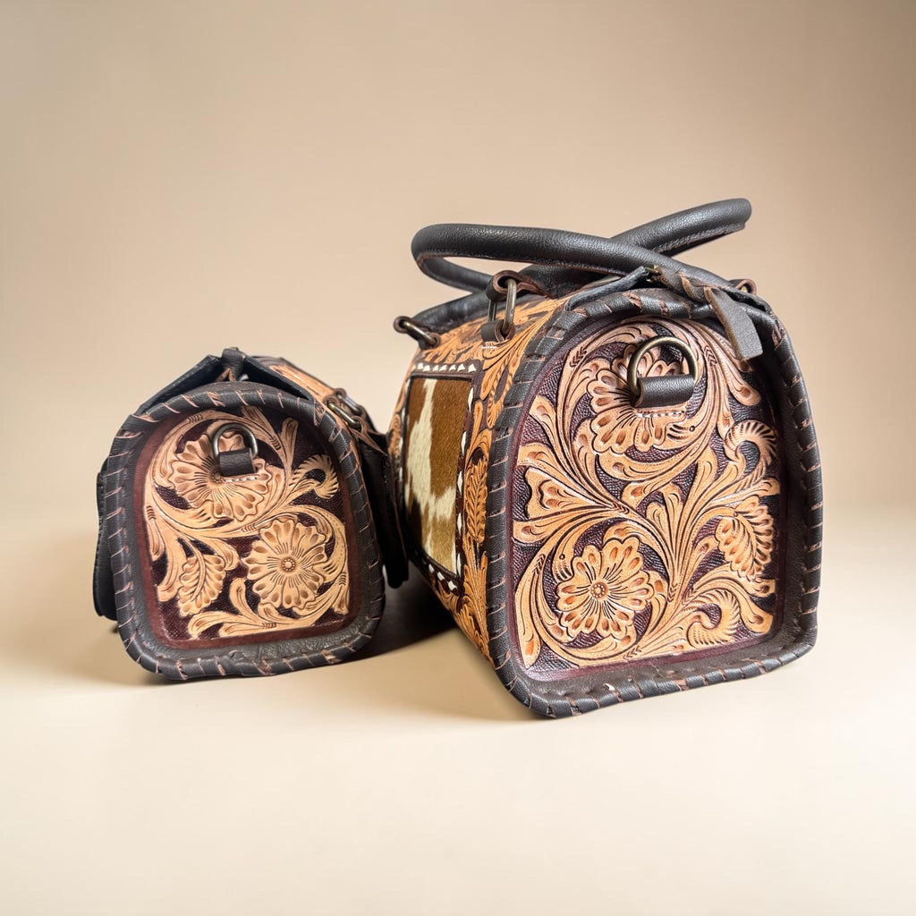 Genuine Western Leather Speedy Barrel Bag