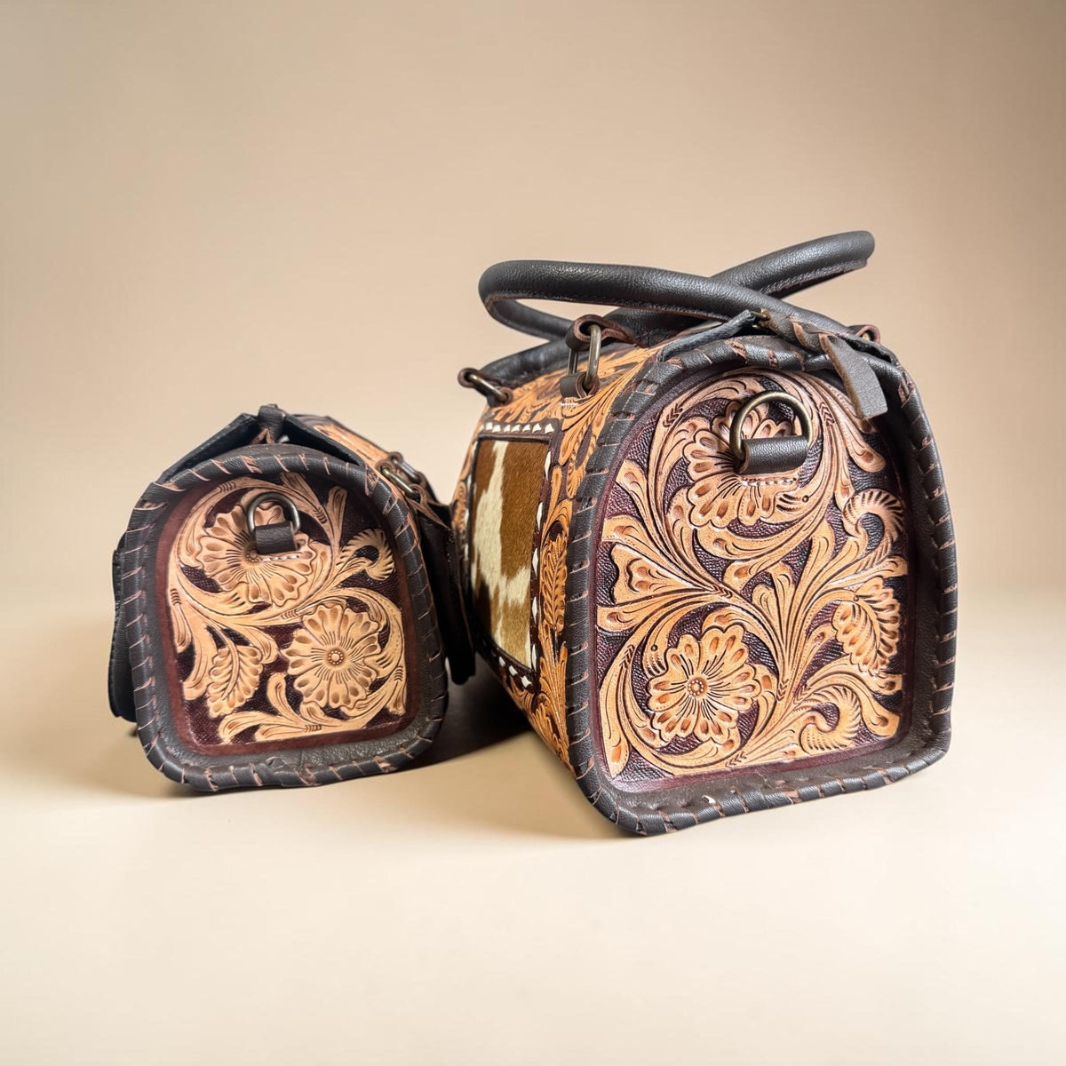 Genuine Western Leather Speedy Barrel Bag