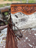 Genuine Western Cowhide Leather Purse with fringe