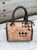 Western Checkered Colorful Speedy Barrel Bag