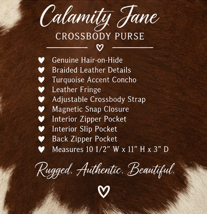 Hair-on-Hide Fringe Crossbody Purse | Branding Iron Western Wear