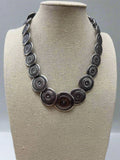 Western Overlapping Concho Necklace — 18 Inch Southwestern Statement
