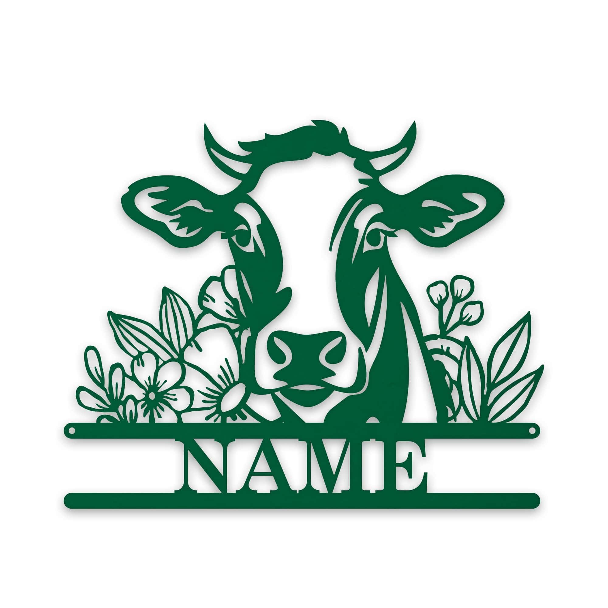 Rustic Cow Personalized Metal Sign