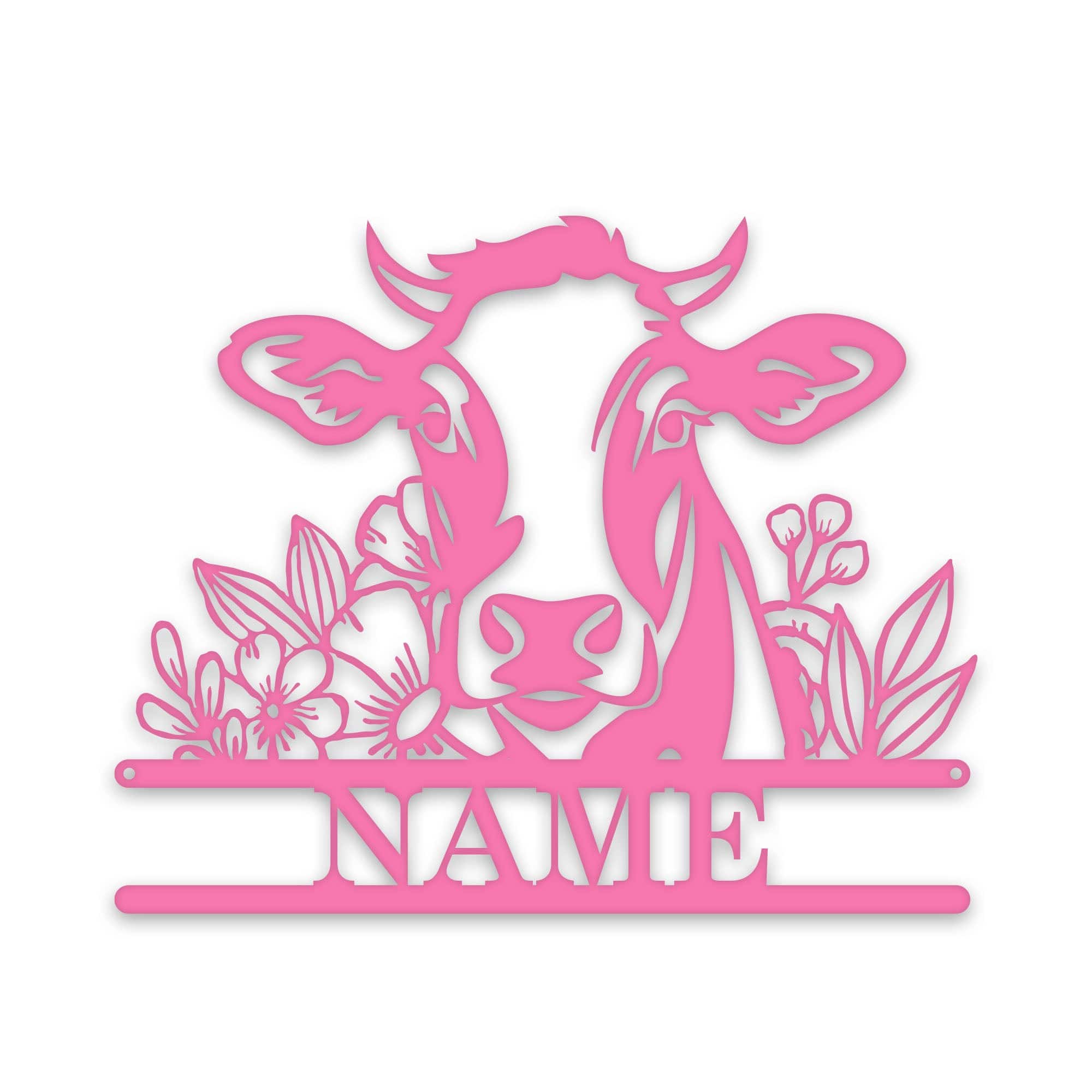 Rustic Cow Personalized Metal Sign