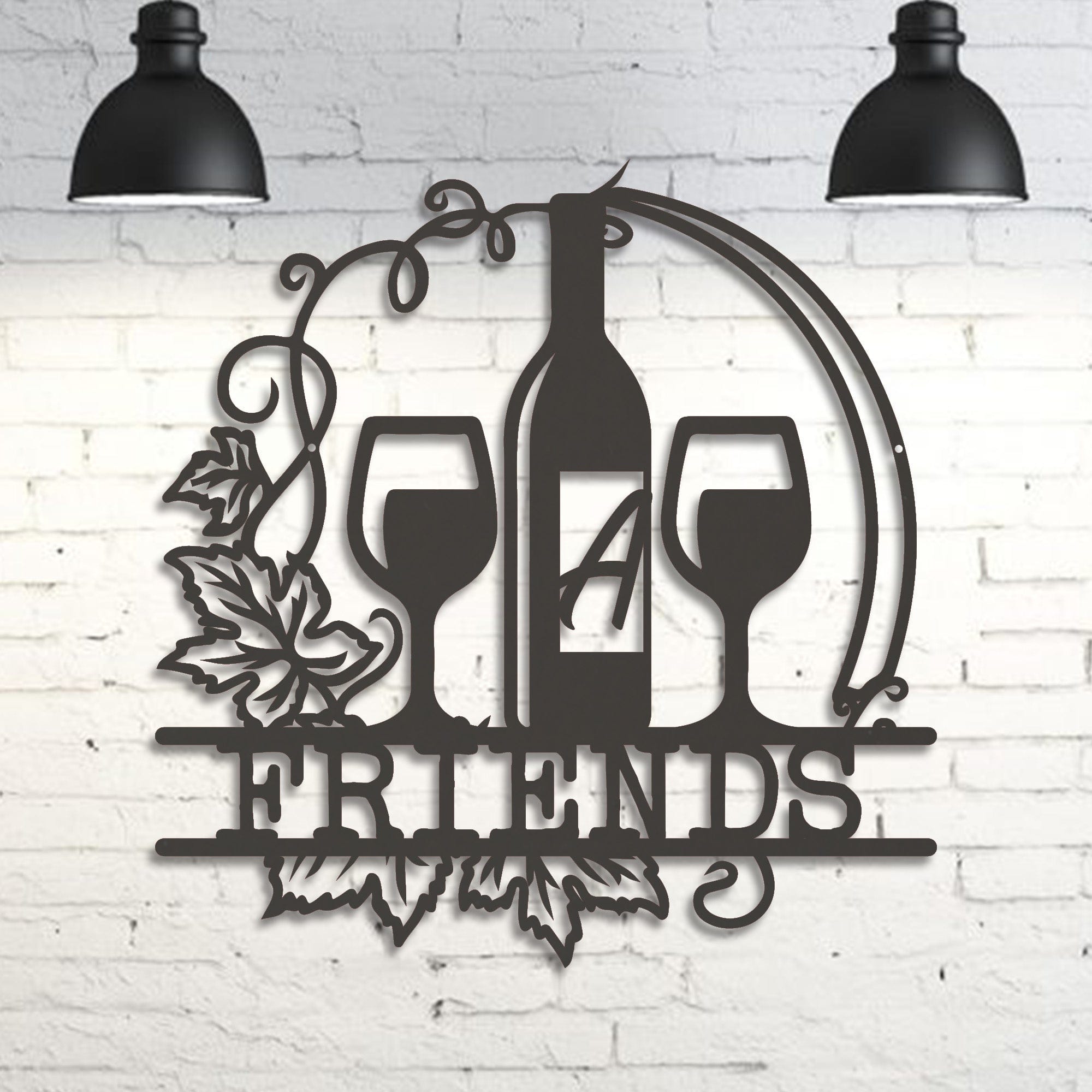 Wine Vine Personalized Metal Wall Art | Custom Indoor-Outdoor Sign