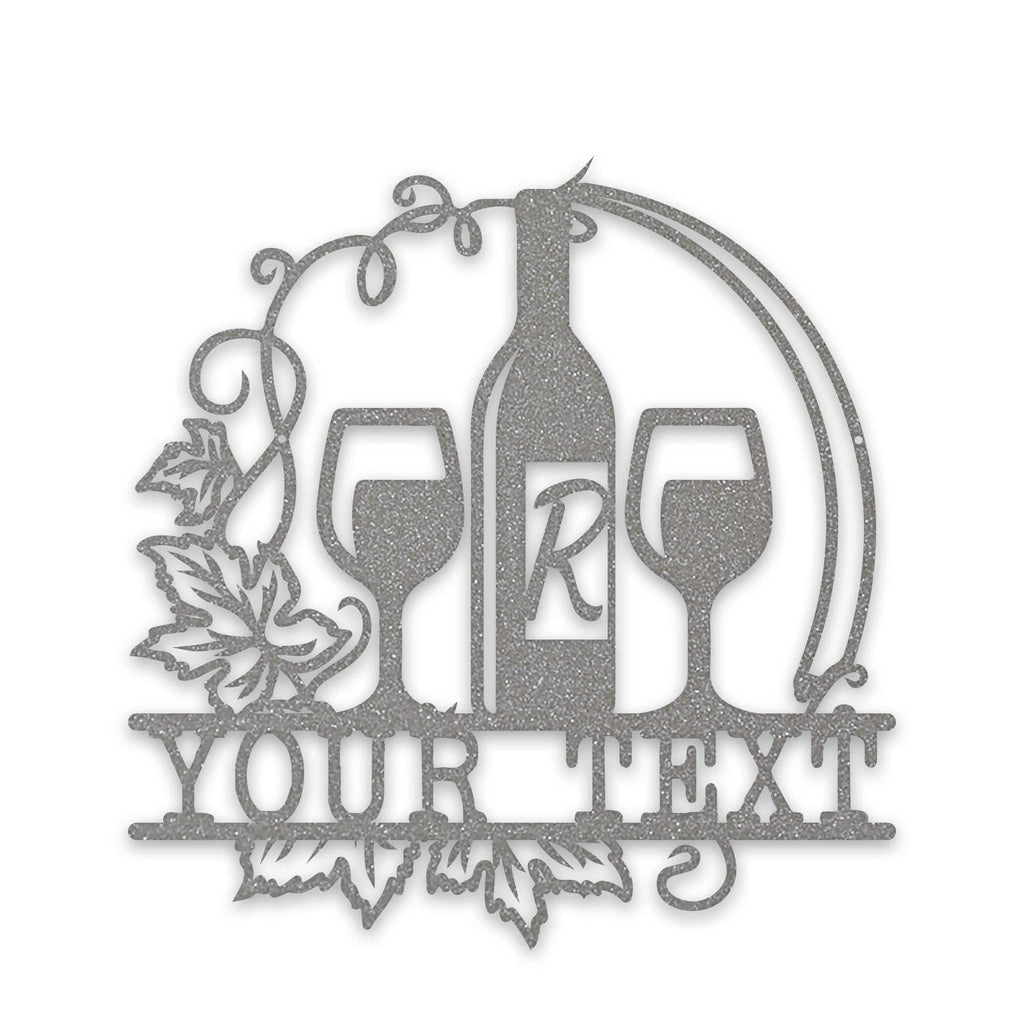 Wine Vine Personalized Metal Wall Art | Custom Indoor-Outdoor Sign