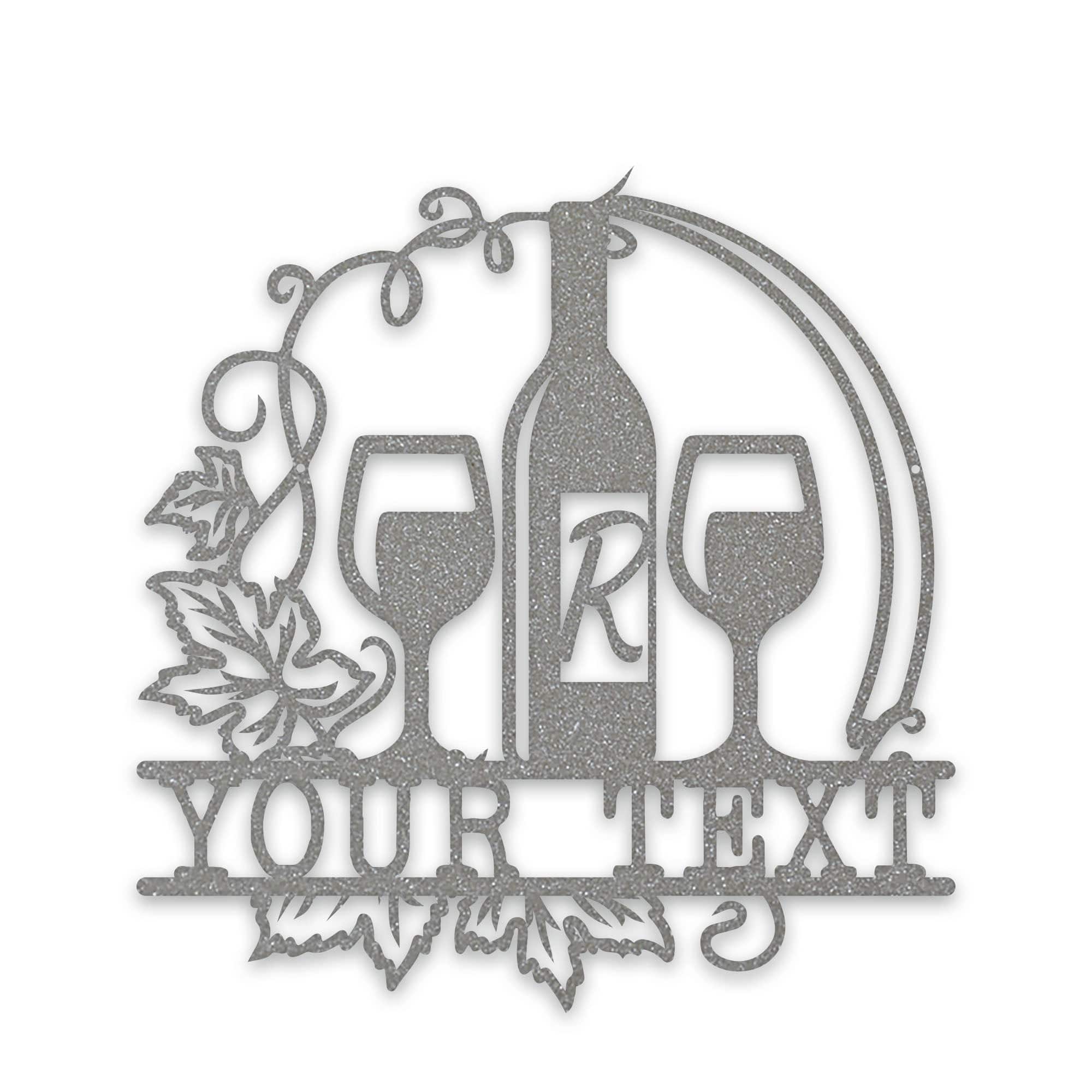 Wine Vine Personalized Metal Wall Art | Custom Indoor-Outdoor Sign