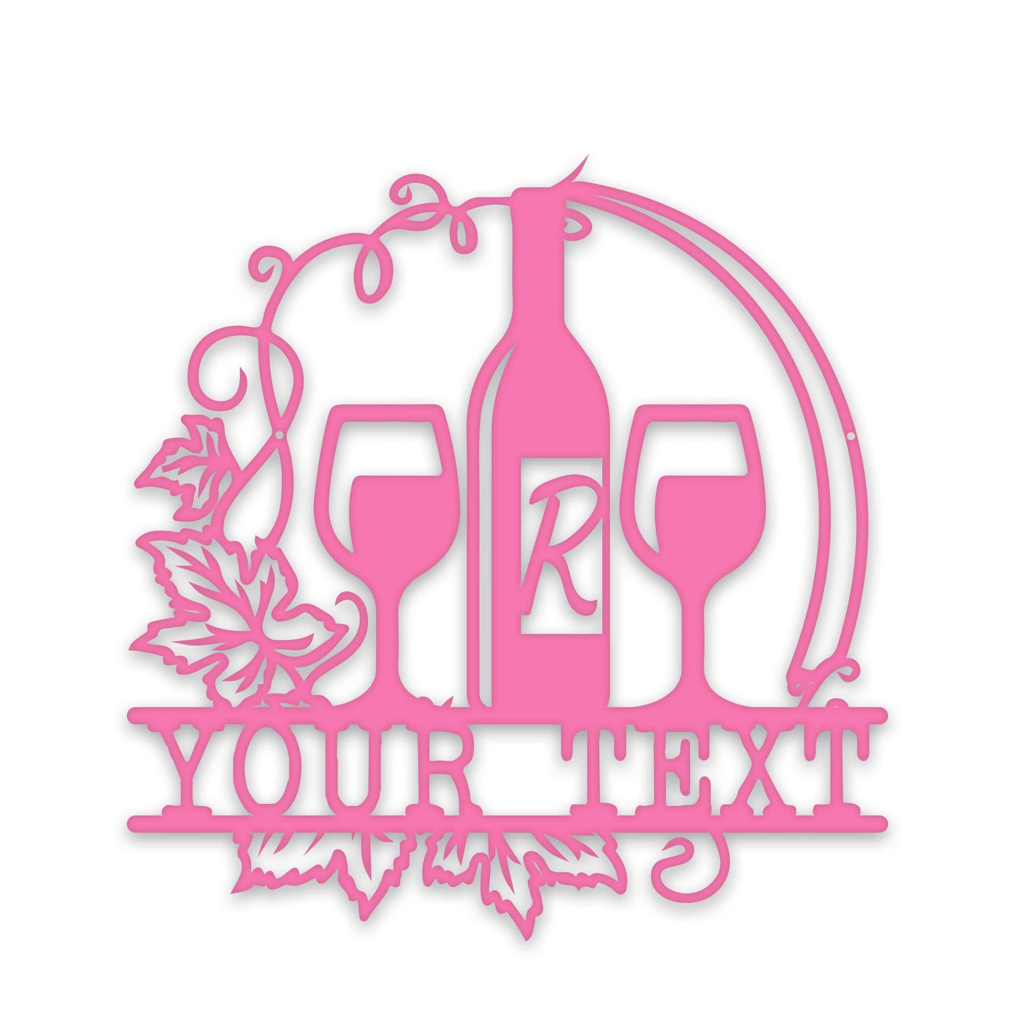 Wine Vine Personalized Metal Wall Art | Custom Indoor-Outdoor Sign