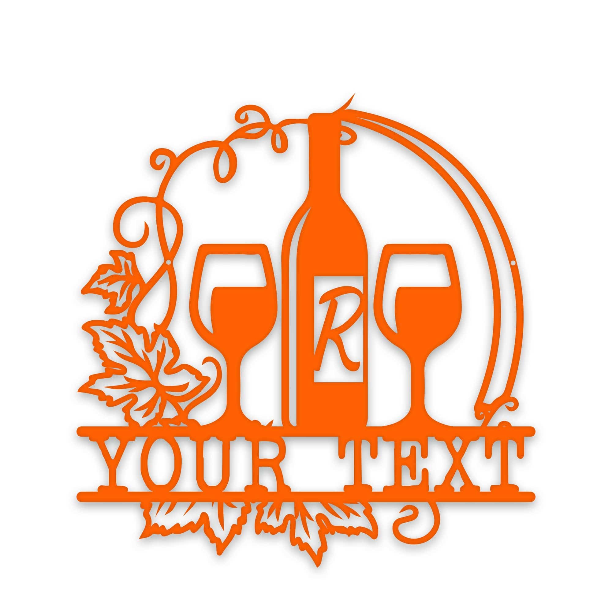 Wine Vine Personalized Metal Wall Art | Custom Indoor-Outdoor Sign