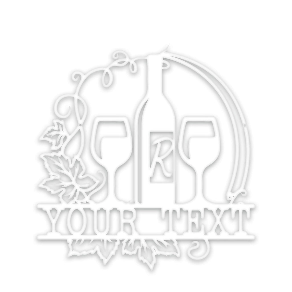 Wine Vine Personalized Metal Wall Art | Custom Indoor-Outdoor Sign
