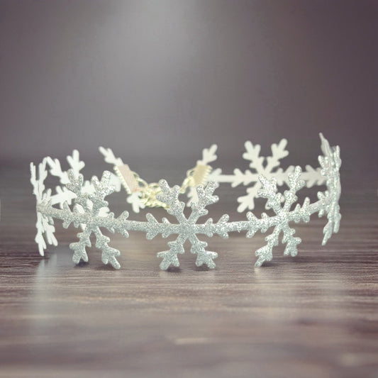 Silver Snowflakes Tumbler Bracelet - The Nifty Little Finds - The Nifty Little Finds